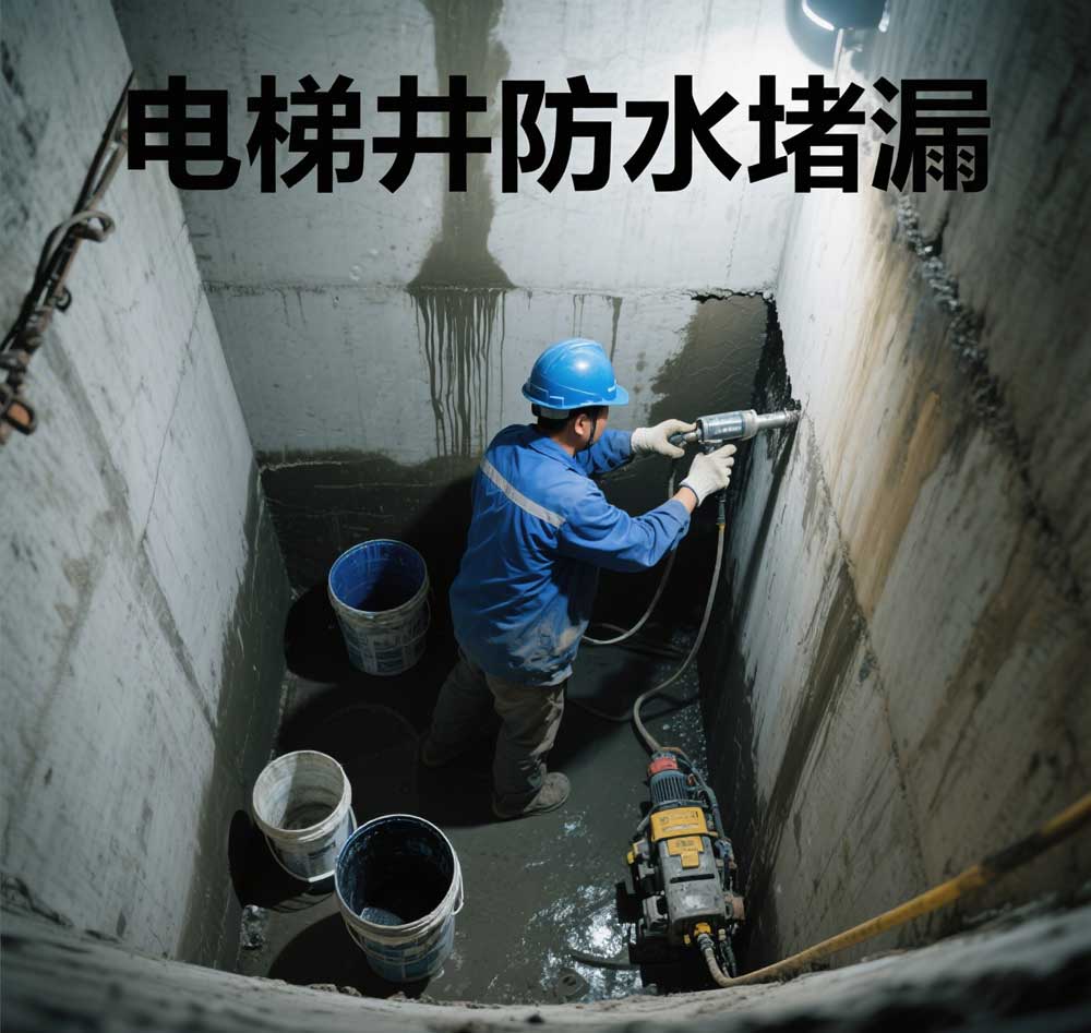 电梯井防水堵漏，无锡专业电梯井漏水维修公司